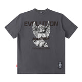 Men T Shirt Gothic Printed round Neck T-shirt Men and Women High Street Couple