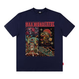 Men T Shirt Retro Dark Printed Short-Sleeved T-shirt Men and Women Loose