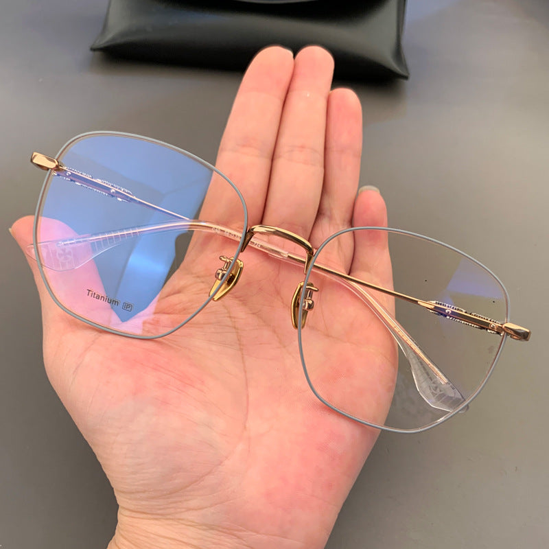 CHH Chrome Hearts Glasses Ultra-light gold silk edge large face myopia glasses frame