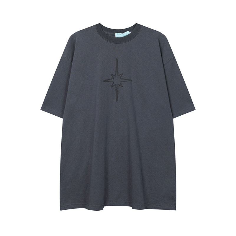 After Prom Shirt Women Summer Letter Print High Street Fashion Brand Short Sleeve round Neck Pure Cotton Loose T-shirt