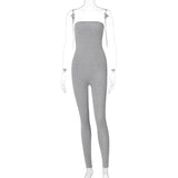 Women Jumpsuit Autumn Fashion Sexy Slim Fit Tube Top Jumpsuit