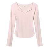 Women Long Sleeve Shirt V-neck Top Women's Bottoming Shirt