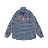 Men Long Sleeve T Shirt Men's Cartoon Animal Bowknot Shirt Cardigan Outerwear