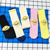 Kapital Sock Pingtian Hehong Wool Thick Needle Smiley Heel Thick Japanese Style Workwear Mixed Color Stripe Socks