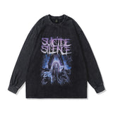 Men Long Sleeve Shirt Printed Long Sleeve T-shirt Men's and Women's Loose round Neck Autumn Long Sleeve