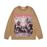 Men Long Sleeve Shirt Printed Long Sleeve Bottoming T-shirt Men and Women Street All-Match Loose