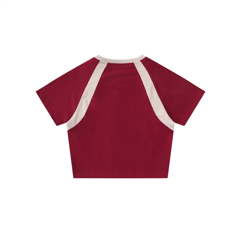 Women T-shirt Short Sleeve T-shirt Women's Sports Style Casual round Neck