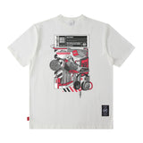 Men T Shirt Cartoon Printed Short-Sleeved T-shirt Men and Women Street Cotton Casual