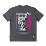 Men T Shirt Short-Sleeved T-shirt Men's Trendy Hip Hop Print Loose Men's Clothing
