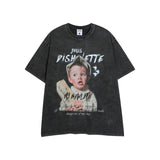 Men T Shirt Hip Hop Vintage Print Short Sleeves T-shirt Men and Women Loose