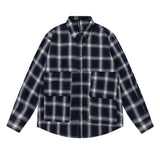 Men Long Sleeved T Shirt Retro Plaid Long Sleeve Shirt Men Spring Autumn Outerwear Tops Casual Loose