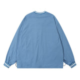 Men Hoodie V-neck Loose Pullover Sweatershirt Word Drawstring Sports Casual Top