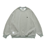 Men Fleece Lined Hoodie Crew Neck Sweater Men's Loose Winter Casual Pullover Long Sleeve Sports Top