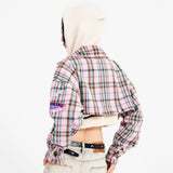 Men Long Sleeved T Shirt Plaid Long Sleeve Shirt Coat Men's and Women's Spring and Autumn Shirt