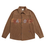 Men Long Sleeved T Shirt Letter Embroidered Long Sleeve Shirt Men's Loose Shirt Casual Top