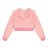 Women Hoodie Cropped Hoodie Girls Spring and Autumn Print Leisure