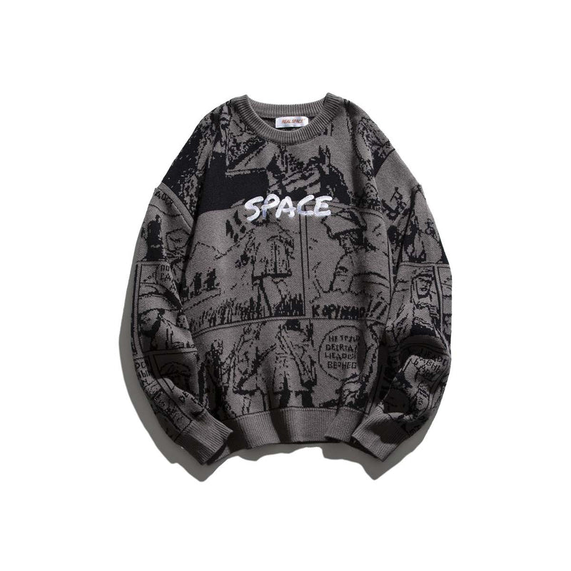 Unisex Jacket Autumn New Embroidered Long-Sleeved Sweater