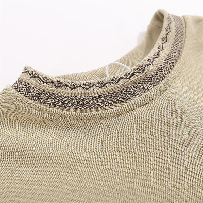 Men Hoodie round Neck Sweater Men's Spring and Autumn Leisure Long Sleeve Loose