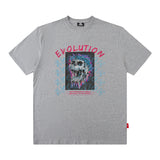 Men's T Shirt Printed Short-Sleeved T-shirt Men's and Women's Loose round Neck