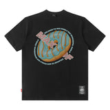 Men T Shirt Vintage Donut Print T-shirt Men and Women Hip Hop