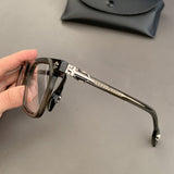 CHH Chrome Hearts Glasses Black Frame Plain Silver Versatile Personality Myopia Glasses Frame