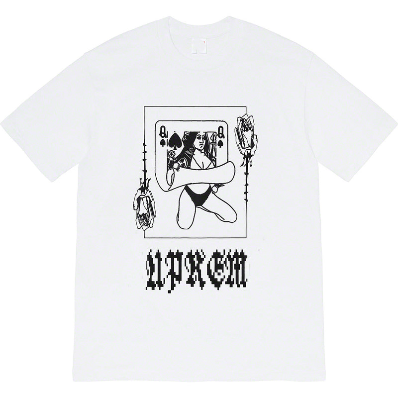 Mens T-shirts 19FW QUEEN TEE Poker Queen Printed Cotton Short Sleeves