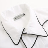 Men Long Sleeve T Shirt Men's Spring and Autumn Loose with Shoulder Pad Lapel Cardigan Shirt