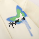 Men Hoodie Vibe Trendy Butterfly Graffiti Printed Hoodie