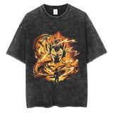 Cotton Mens Vintage Japan Anime Print Oversize TShirt