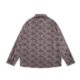 Men Long Sleeved T Shirt Spring and Autumn Floral Shirt Ins Loose Casual Long Sleeves Shirt