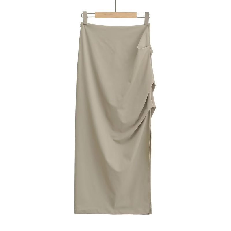 Women Skirt Women's Autumn High Waist Midi Skirt