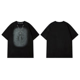 Men T Shirt Printed Short-Sleeved T-shirt Men's Ins Loose Street Casual Couple