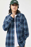 Unisex Jacket Autumn Plaid Labeling Shirt Women's Clothing