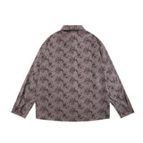 Men Long Sleeved T Shirt Spring and Autumn Floral Shirt Ins Loose Casual Long Sleeves Shirt