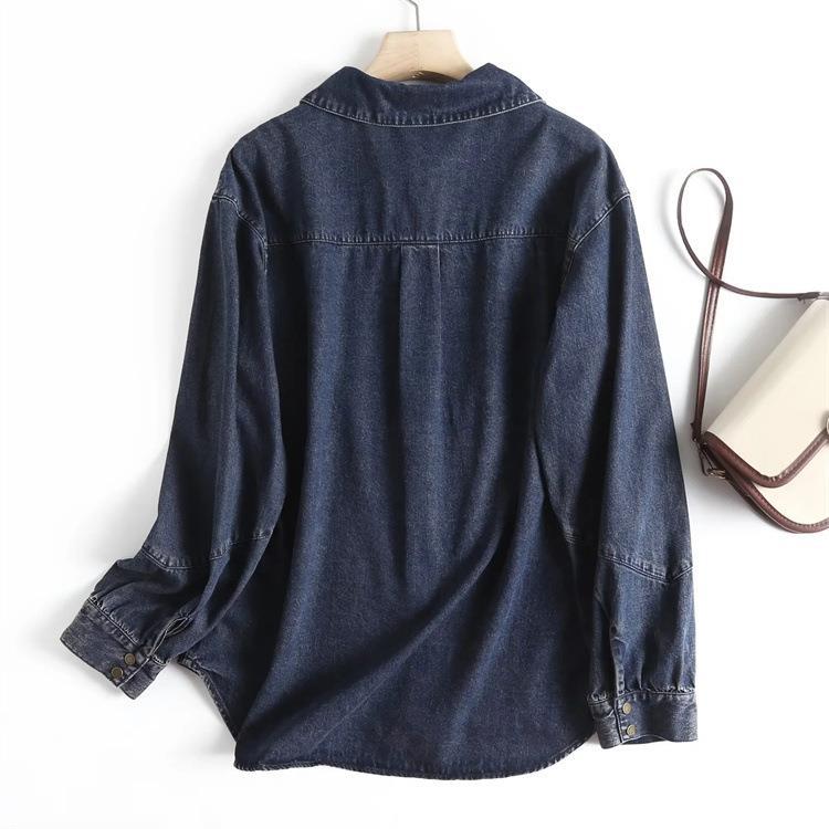 Women T-Shirt Autumn Long Sleeve Denim Shirt Jacket