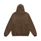 Men Fleece Lined Hoodie Winter Hooded Sweater Men Oversize Letters Printed Loose Long Sleeves