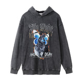 Men Hoodie Sweaters Menswear Casual Loose Long Sleeve Washed Distressed Hoodie