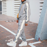 Men Co-Ords Men's Long-Sleeved Sweater Sports Hooded Pullover