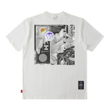Men T Shirt T-shirt Men and Women Vintage Print Short Sleeves Loose Couple