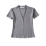 Women T-shirt Summer Base Top T-shirt with Short Sleeves