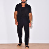 Men Co-Ords Men's Linen Summer Casual Suit Short Sleeve Workwear