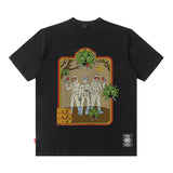 Men's T Shirt Printed Short-Sleeved T-shirt Men's and Women's Loose Style Ins Fashion Brand Loose