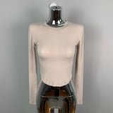 Women Long Sleeve Shirt round Neck Short Long-Sleeved Bottoming Shirt