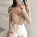 Women Long Sleeve Shirt Women's Short Top