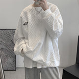 Men Hoodie Three-Dimensional Sweater Men's Hong Kong Style Autumn and Winter Loose round Neck Design Sense