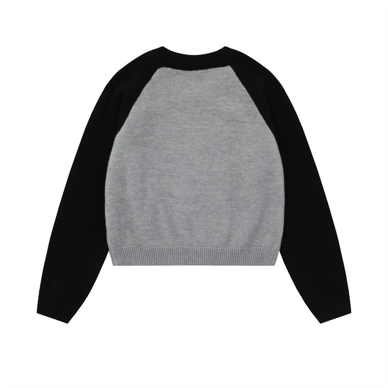 Women Sweater Short Sweater Women's Autumn Crew Neck Casual Sweater