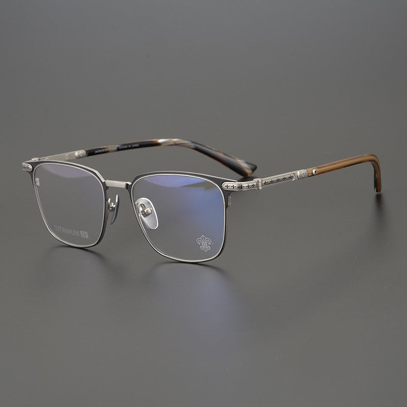 CHH Chrome Hearts Glasses Refined Pure Titanium Ultra Light Retro Box Business Eye Myopia Mirror Frame