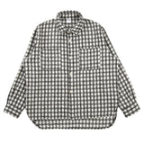Men Long Sleeved T Shirt Plaid Long Sleeve Lapel Shirt Men's Loose Casual Shirt Coat Fashion