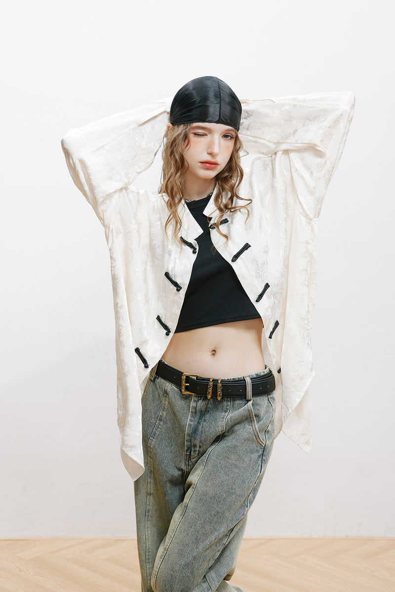 Unisex Jacket Autumn Buckle New Chinese Shirt Women's Clothing