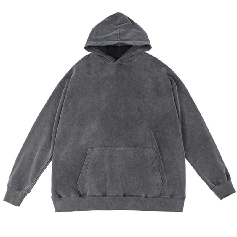 Men Hoodie Washed and Worn Hooded Sweater Men's Autumn and Winter Loose Casual